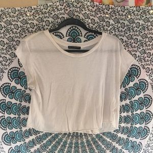 brandy melville white crop top